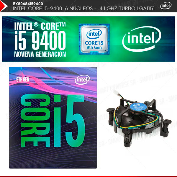 Procesador Intel Core i5 9400 LGA 1151 9na Generación.  - SMART  UNIVERSE .
