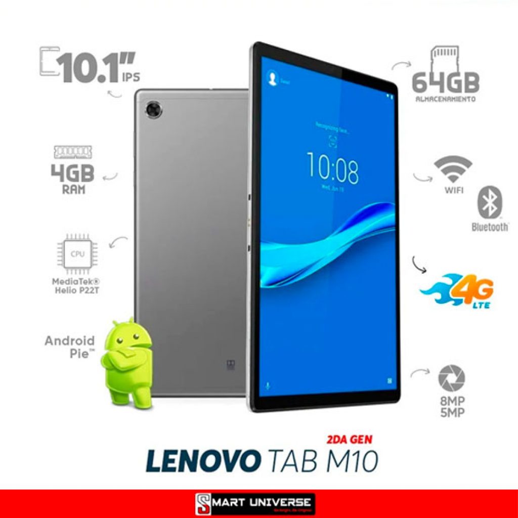 Tablet 4g Lte Lenovo M10 2da Gen 4gb 64gb Wifi 10 Android Smart Universe Sa 1210