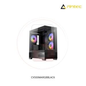 CASE ANTEC/CX500M BLACK ARGB MINI TOWER MICRO-ATX 2X120MM ARGB REVERSE FANS 1X120MM ARGB REAR