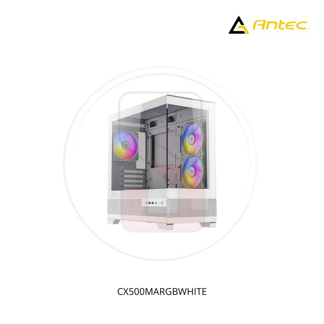 CASE ANTEC/CX500M WHITE ARGB MINI TOWER MICRO-ATX 2X120MM ARGB REVERSE FANS 1X120MM ARGB REAR 1 CASE ANTEC/CX500M WHITE ARGB MINI TOWER MICRO-ATX 2X120MM ARGB REVERSE FANS 1X120MM ARGB REAR