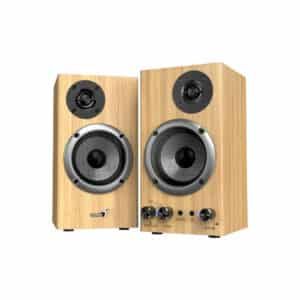 PARLANTE GENIUS/SP-HF520BT 2.0 COLOR MADERA  /BT 5.3 /RMS 20W /SONIDO ENVOLVENTE 3D /FUENTE 120-24