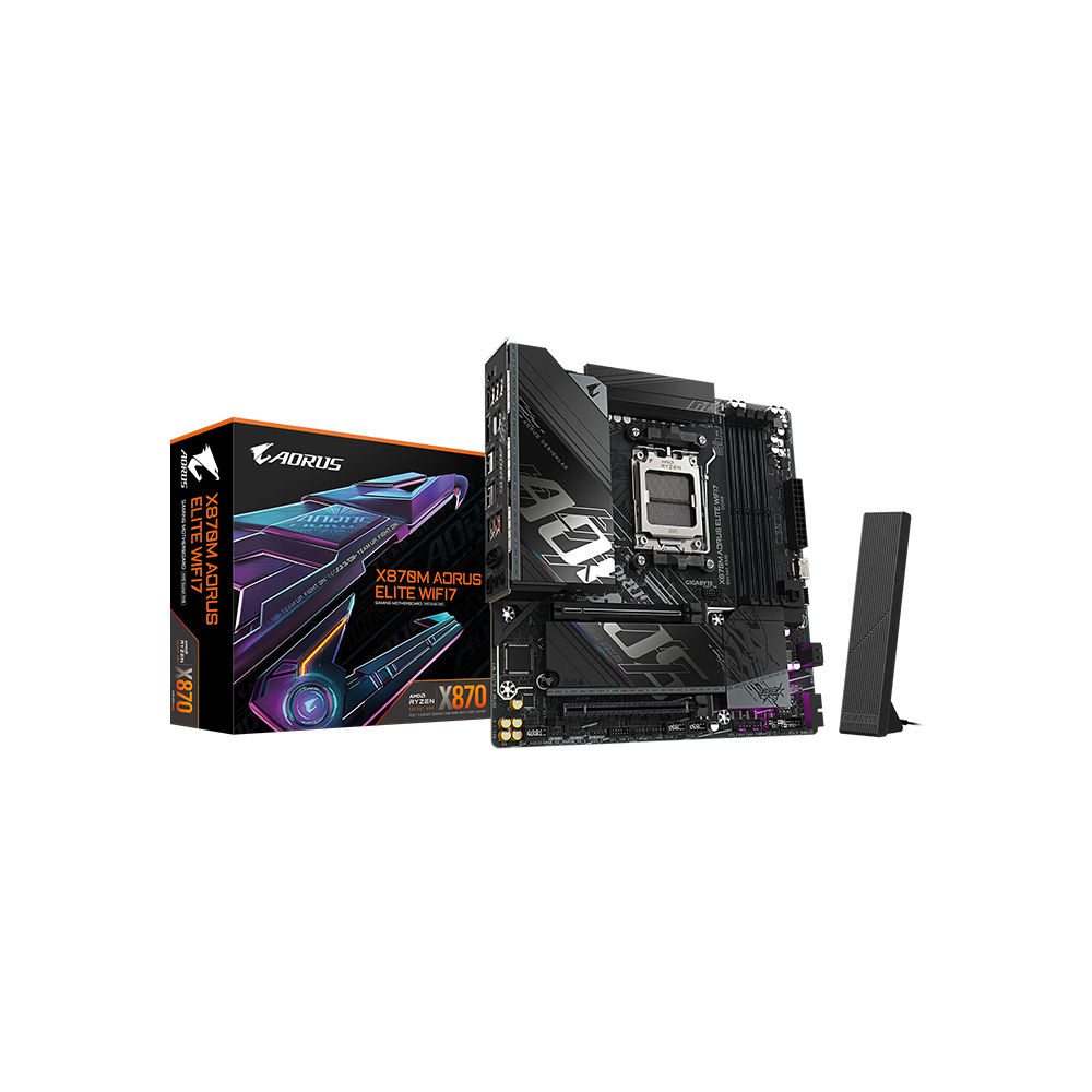 MAINBOARD GIGABYTE X870M AORUS ELITE WIFI7 AM5 DDR5 MICRO ATX 1 MAINBOARD GIGABYTE X870M AORUS ELITE WIFI7 AM5 DDR5 MICRO ATX