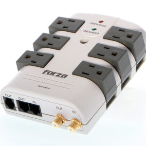 PROTECTOR DE VOLTAJE FORZA 2160J/1800W 120V 6 SALIDAS Y COAXIAL