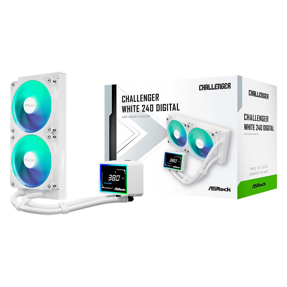 COOLER ASROCK Challenger 240 Digital ARGB White 2 COOLER ASROCK Challenger 240 Digital ARGB White - Imagen 2
