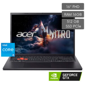NOTEBOOK ACER GAMING NITRO LITE CI5-13420H 2.1GHZ-16GB-512GB SSD-TG GTX3050 6GB-BLACK-16"FHD-W11