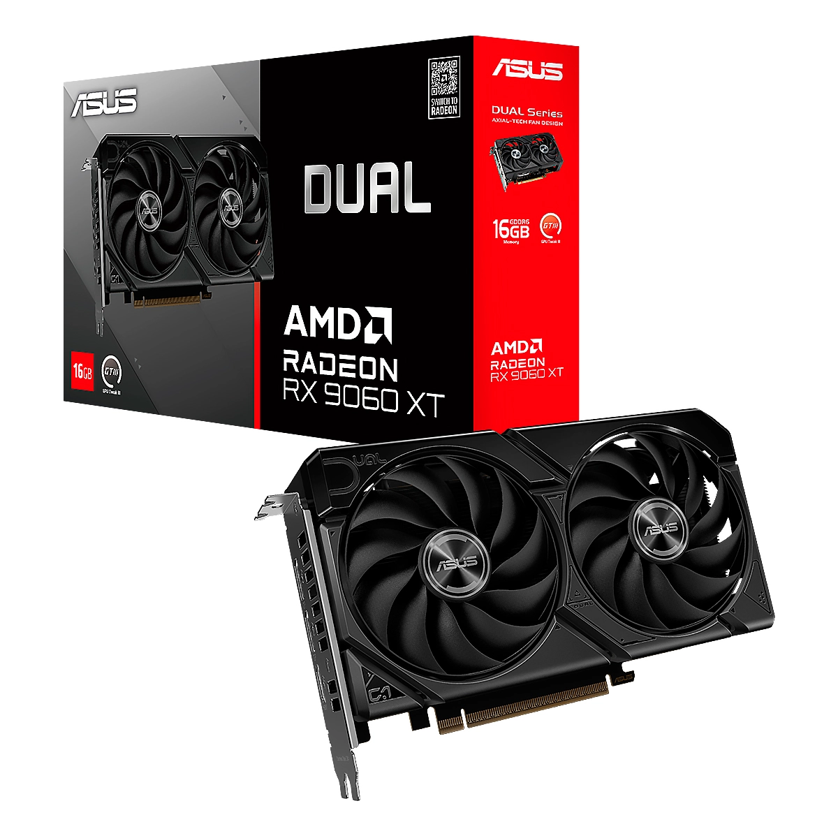 VIDEO ASUS DUAL RADEON RX-9060XT 16GB GDDR6 128BIT HDMI 2DP 2Vent PCIe 5.0 3y 1 VIDEO ASUS DUAL RADEON RX-9060XT 16GB GDDR6 128BIT HDMI 2DP 2Vent PCIe 5.0 3y