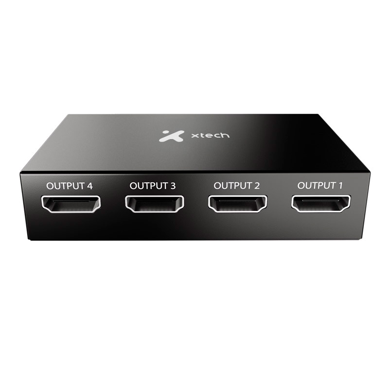 Splitter HDMI Xtech XHA-420 | 1 Entrada HDMI a 4 Salidas HDMI 4K 1 Splitter HDMI Xtech XHA-420 | 1 Entrada HDMI a 4 Salidas HDMI 4K