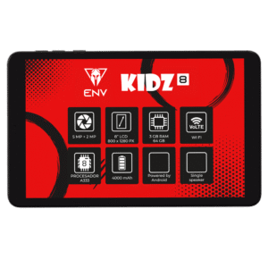 Home 17 Tablet ENV Kidz 8" 3GB + 64GB – Android 15 GO