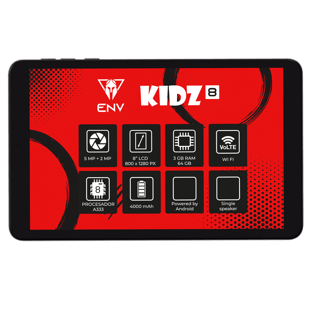 Tablet ENV Kidz 8" 3GB + 64GB – Android 15 GO 1 Tablet ENV Kidz 8" 3GB + 64GB – Android 15 GO