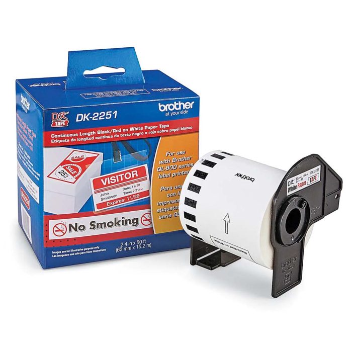 tiqueta Brother DK-2251 para QL-800 62mm x 15.2m Rollo Continuo 2 tiqueta Brother DK-2251 para QL-800 62mm x 15.2m Rollo Continuo - Imagen 2