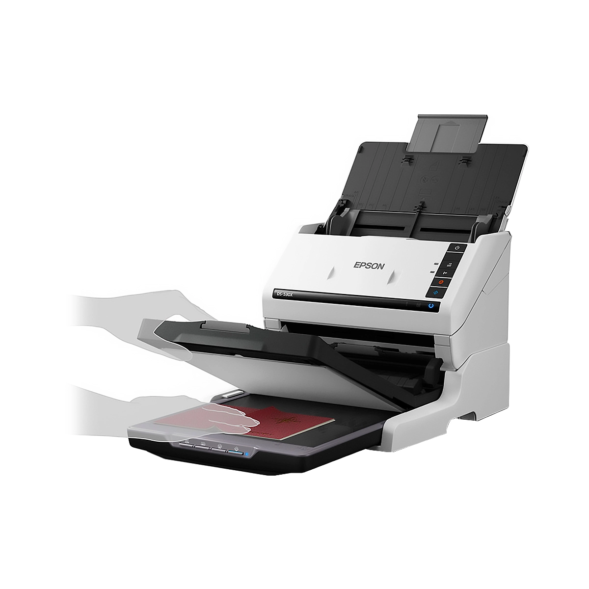 Scanner Epson DS-530X High Speed Desktop 600dpi 45ppm 100 Sheet Duplexing ADF 2 Scanner Epson DS-530X High Speed Desktop 600dpi 45ppm 100 Sheet Duplexing ADF - Imagen 2